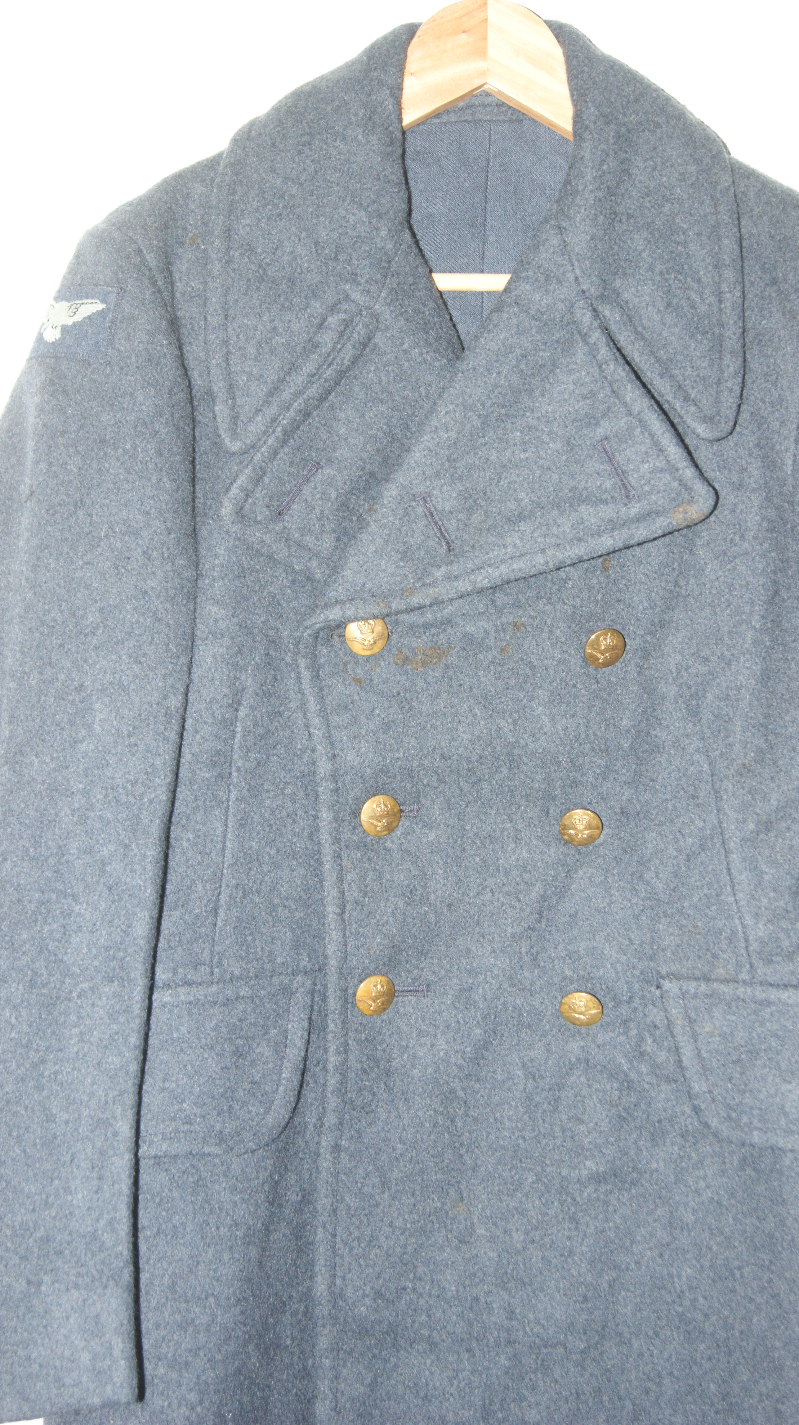 British Raf Airmen post ww2 great coat 1967 dated | Army Shop
