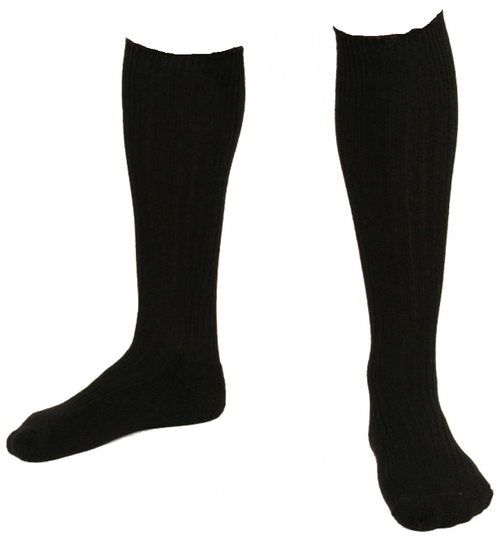 British Army Wool / Nylon Black Cushion Sole Socks x 2 - Army Shop