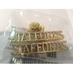 British Army Staffords Shoulder Titles Pair