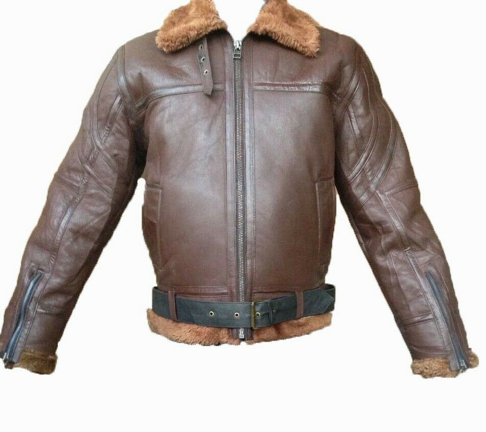 Sheepskin Leather Flying Jacket - Army Shop