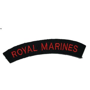 British Army ww2 type shoulder Titles Royal Marines Pair SF