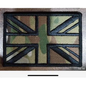 BRITISH ARMY MTP MULTICAM VELCRO REVERSE UNION PATCH BADGE