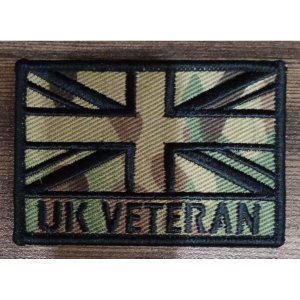 BRITISH ARMY UK VETERAN MTP MULTICAM VELCRO REVERSE UNION PATCH BADGE