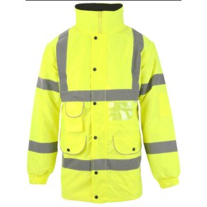 Hi vis Yellow Waterproof Thermal Parka Jacket