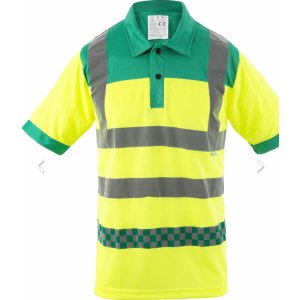 Hi vis Yellow Paramedic Ambulance Polo T shirt
