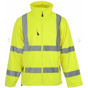 Hi Vis Thermal Softshell Flourescent yellow Fleece Jacket