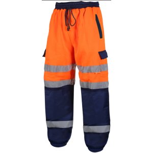 Hi Vis Thermal Orange/ Navy Joggers Trousers