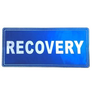 Recovery Sew On Plastic Encapsulated Badge Large X 5